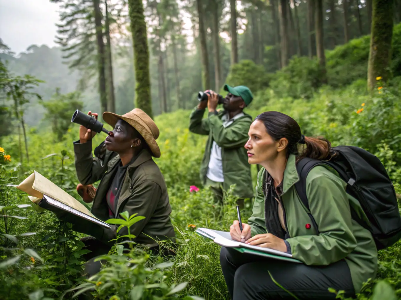 A photo of SCCH members conducting a wildlife survey, highlighting the importance of ecological monitoring.